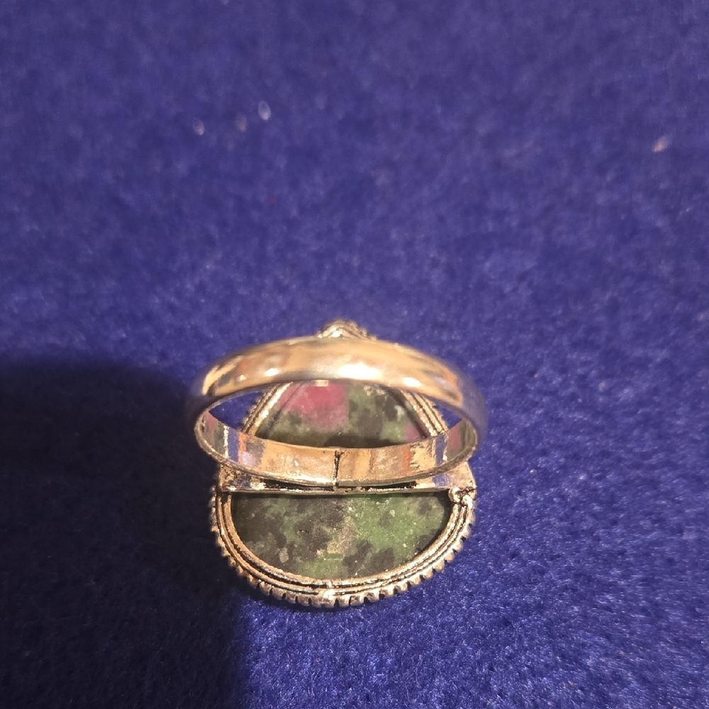 Teardrop Ruby Zoisite Ring - image 2